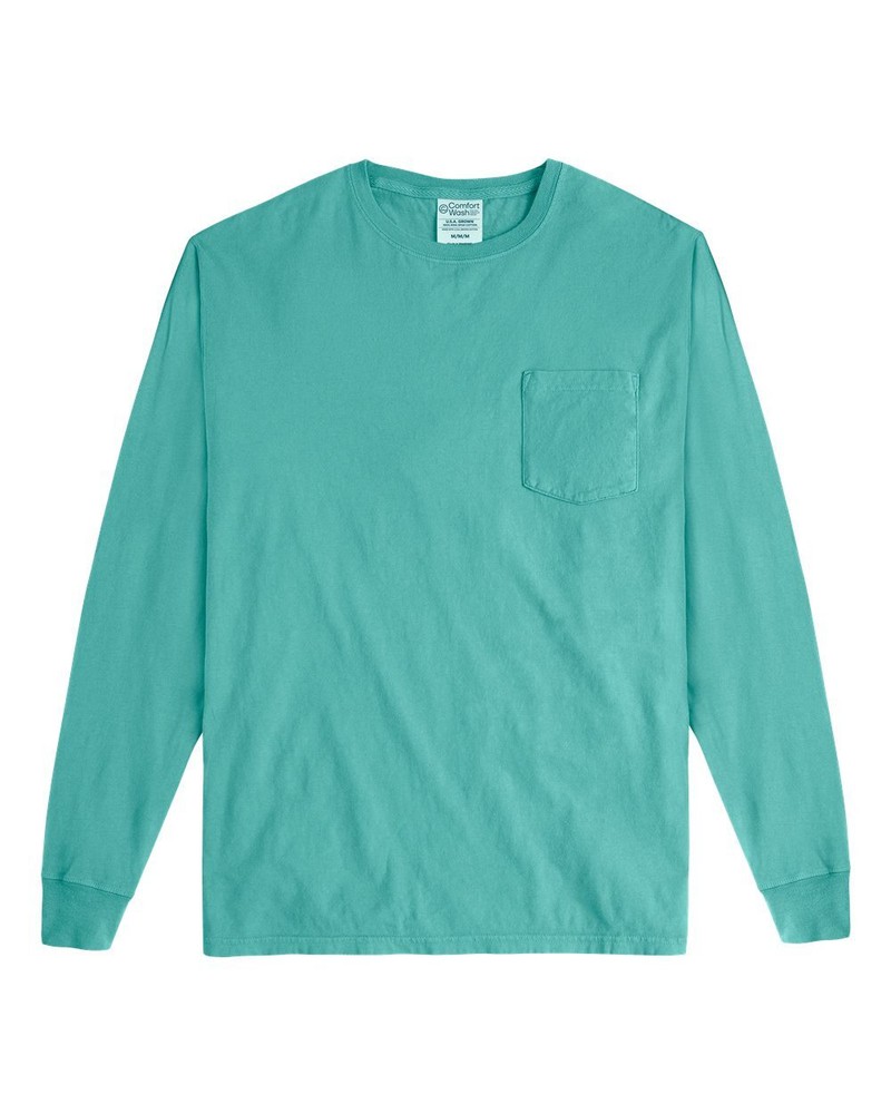 ComfortWash by Hanes GDH250 Unisex Garment-Dyed Pocketed Long Sleeve T-Shirt