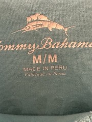 Tommy Bahama Men’s M Tee Shirt You Say Tomato I say Bloody Mary Turquoise Haze