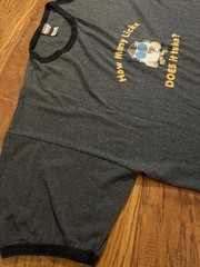 VTG How Many Licks Does It Take – Mr. Owl Tootsie Pop Gray Ringer Tee – Size 2XL
