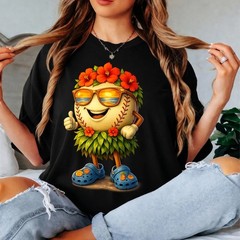 Cute Hawaiian Pickleball Shirt, Funny Tropical Beach Summer Vacation Tee T-Shirt