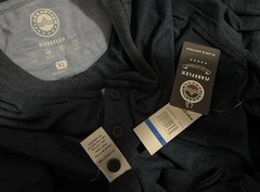 Flag & Anthem MadeFlex Men’s Long Sleeve Navy Heather Henley Shirt Size XL NWT