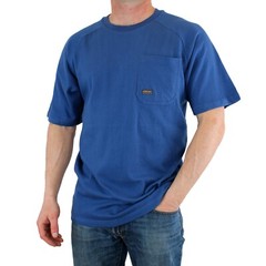 Ariat Rebar Men’s T-Shirt Cotton Strong, Raglan Short Sleeve, Basic Pocket Tee