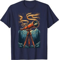 Telescope Mountain Galaxy Cosmic Exploration T-Shirt