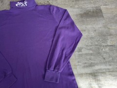 Vtg Arctic Cat Long Sleeve Turtleneck Mens Purple Size Small USA Made Cotton