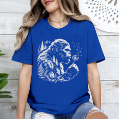 Funny Bigfoot Blowing Wishes Dandelion Nature Vintage Art T-Shirt