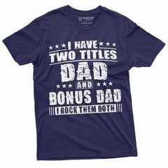 Bonus Dad Men’s Father’s Day Step Dad Tee Shirt Gift Birthday Christmas Gift