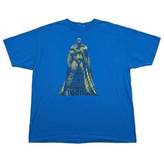 Men’s 2XL Batman T-Shirt Men Blue DC Comics Caped Crusader Gotham Word Art G