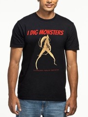 Four Prong Herbs I Dig Monsters Ginseng Shirt Black Gildan Unisex Tee NWT