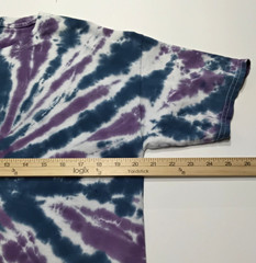 New Tie Dye Men’s T-Shirt Purple Blue Adult Large Multicolor Summer Spiral