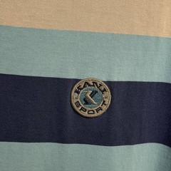 Vintage Karl Kana Jeans Striped T Shirt Mens 3XL 27.5×31.5 90s Y2K