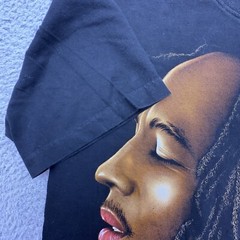Vtg The Roxx 90s Mens L Black Graphic T Shirt Single Stitch Bob Marley Lion Zion