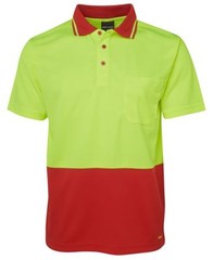 Jb’s wear Hi Vis Traditional Work Safety Polo with Quick drying fabric UPF 50+