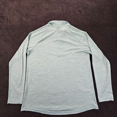 Under Armour Loose Green Long Sleeve 1/4 Zip Collared Performance T-Shirt Mens L