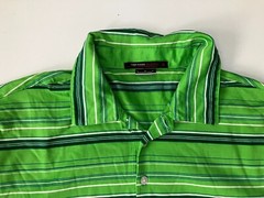 NIKE x TIGER WOODS COLLECTION Lime Green GOLF COURSE POLO Summer Gym Shirt Men L
