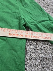 Apple T Shirt Medium Green Long Sleeve Crew Neck Cotton Graphic Employee