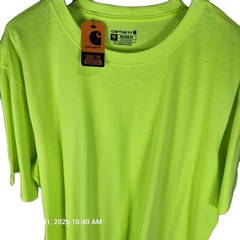 Carhartt K87 Shirt Men’s 3XL Tall Loose Irregular Pocket Yellow Heavyweight New