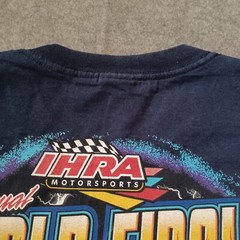 IHRA Motorsports World Finals T Shirt Mens XL Blue 10th Annual Drag Racing Y2K
