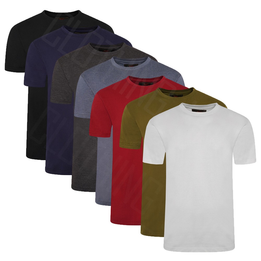 Mens Forge BIG Size Crew Neck Short Sleeve Casual Cotton Summer T Shirt 2XL-8XL