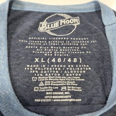 Blue Moon Beer 2016 Ringed T Shirt Size XL-Cotton, Poly, Rayon Blend