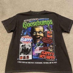 Remake Goosebumps graphic Basic style 90s Black T shirt Unisex NH17261