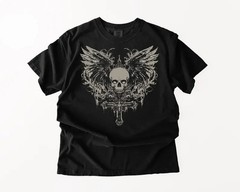 Vintage Y2K Afflictions Style Skull T-Shirt, Grunge shirt