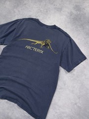 VERY RARE ARC’TERYX 1999 VINTAGE ARCHAEOPTERYX Y2K GRAIL CENTER LOGO T SHIRT