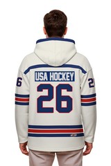 USA Hockey Shield 2026 Replica Jersey Vintage White Lace Hoodie