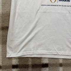 Modelo Football White T Shirt Mens Size XL Cerveza Brewed For Full Time Fans