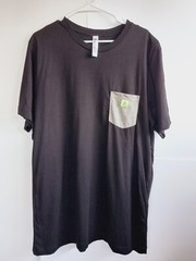 Humants Men’s Large Workwear Jersey Pocket Tee Dark Black Gray heather Cotton