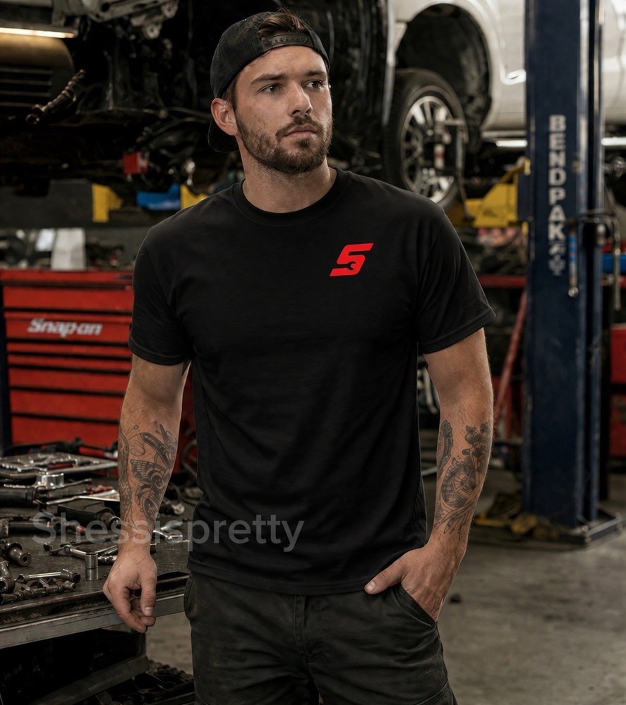 Mechanic T-Shirt Snap-On Style | 100% Cotton Work Tee | Durable Print | Men’s
