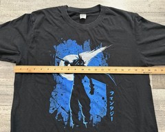 Final Fantasy 7 VII Cloud Shirt Adult Large Meteor Shadow Game Tee Black FFVII