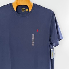Polo Ralph Lauren Mens 2XLT Navy Blue Red Pony Logo Cotton Crewneck T-Shirt NWT