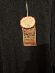 Faherty Men’s Long Sleeve Cloud Waffle Crew, Charcoal Heather, XXL