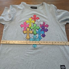 ETERNITY BC / AD short sleeve gray TShirt Tee colorful Celtic Crosses sz 2XL