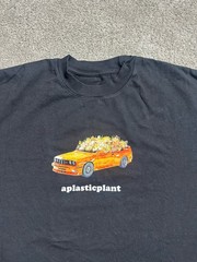 Aplasticplant Shirt Mens XL BLACK Environmentalist Car FLOWER A Plastic Plant
