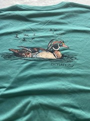 Properly Tied Green Duck Graphic Print Pocket Pima Cotton Crew T-Shirt Men 2XL