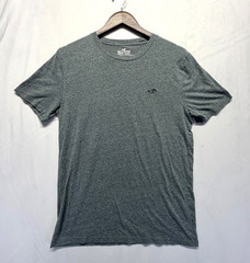 Hollister Must Have Collection T Shirt Mens Medium Heather Gray Embroidered Logo