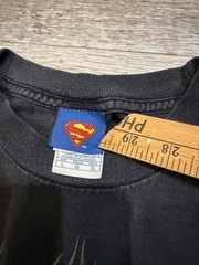 Vintage Superman Tee Y2k Diamond Plate Man Of Steel DC Comics 05 T-Shirt Size L
