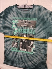 BEETLEJUICE Sz XL Tie Dye Green T-shirt The Afterlifes Leading Bio Exorcist