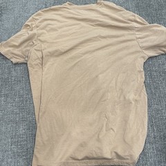 CSG Beige Cotton Crew Neck Men’s Short Sleeve T-Shirt Size M