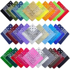 Tergy 30PCS Bandanas Unisex Paisley Bandanas Bulk Multi-Purpose Headband Cowb…