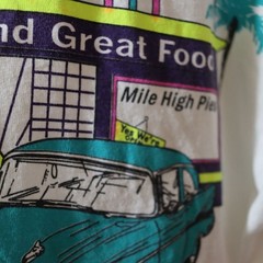 Gildan Vintage Mel’s Diner White T-shirt Back Graphic Old Classic Cars LG