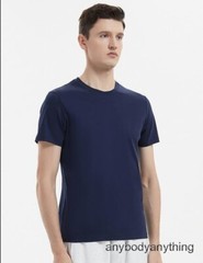 Men’s 100% Mercerized Cotton T-shirt Crew Collar Short Sleeves Casual Basic Tops