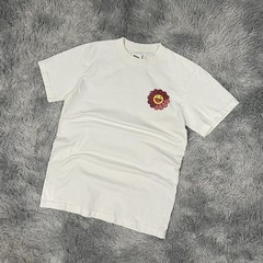 J Balvin x Takashi Murakami T-Shirt White Flower Graphic Tee Size Small TM/KK