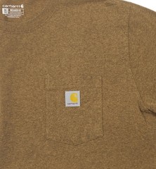 Carhartt Mens XL Tall Brown Heather Pocket T Shirt Relaxed Fit Workwear TX3296