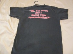 Pulp Fiction T-shirt “Excuse Me, did I break your concentration?’ XL