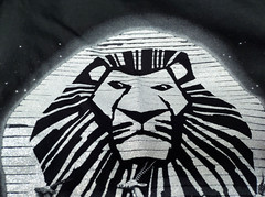 NWT Disney The Lion King Glitter Gazelle T. Black T Shirt ~Shiny, Silver~Large