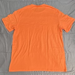 Men’s Orange Polyester Elastane Crew Neck Short Sleeve T-Shirt XXL A1