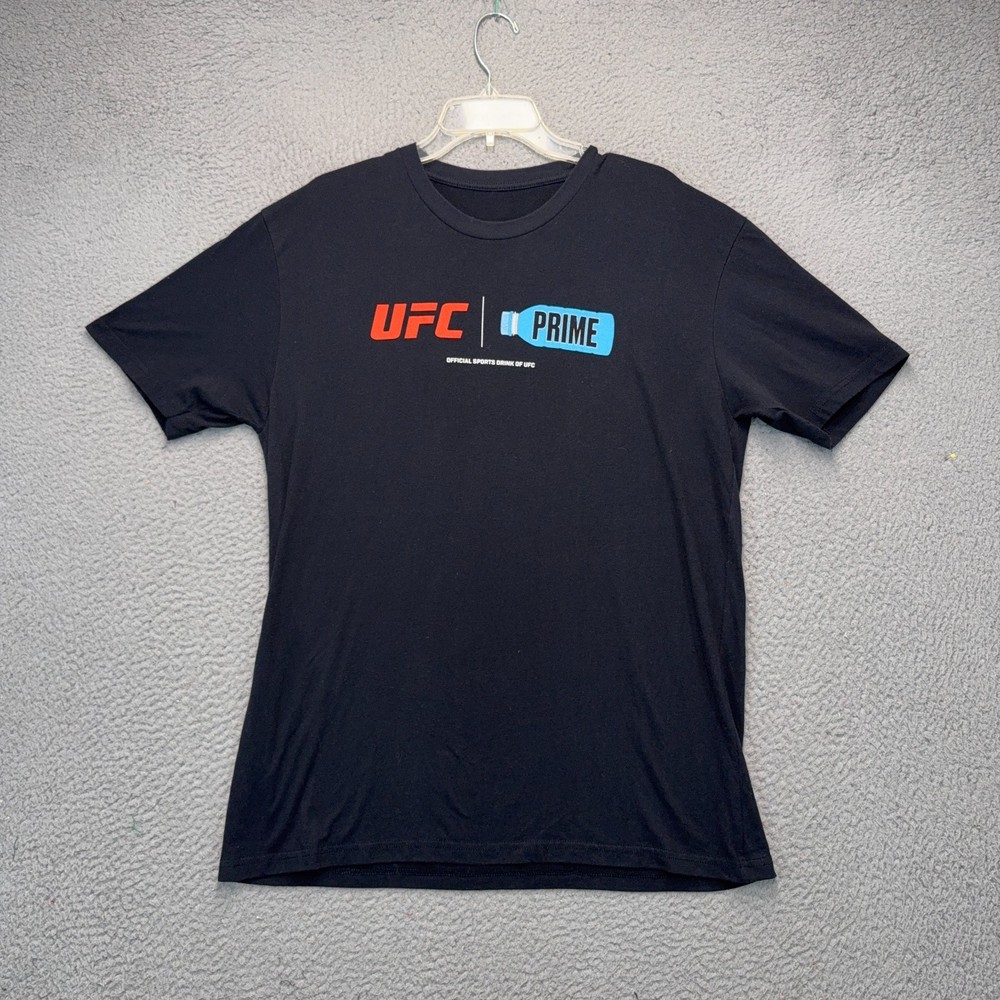 UFC x Prime Official Sports Drink Promo Shirt Mens Large Black Graphic Print