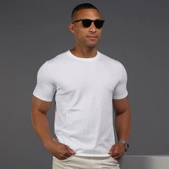 Collars & Co T-Shirt Men 2XL White Cotton Silk Luxury Lucca Tee Minimalist NWT